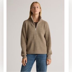 Quince Australian Merino Wool Women’s Half-zip Sweater Malted Toffee